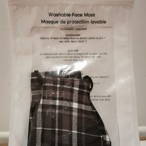 Black and Plaid Mask